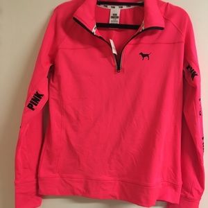Victoria’s Secret Pink Athletic Hot Pink 1/4 Zip